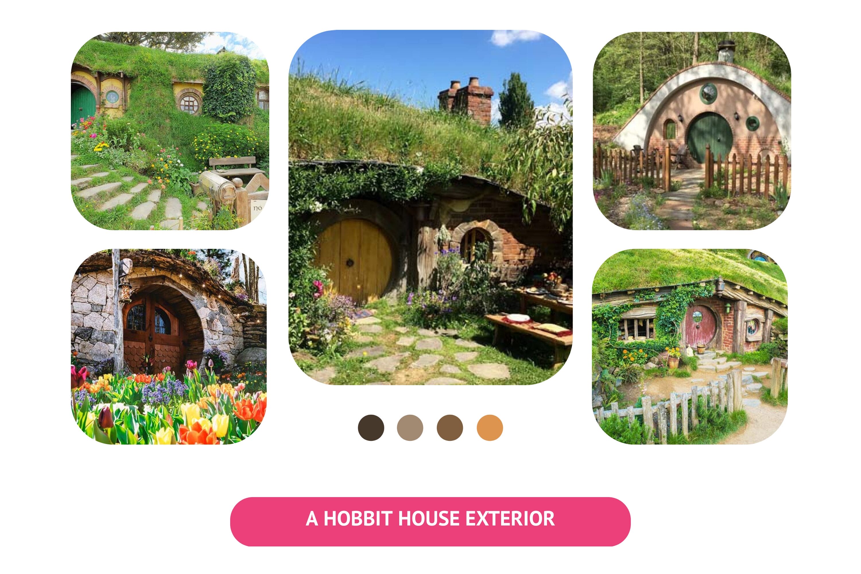 A modern take on the classic hobbit house design.