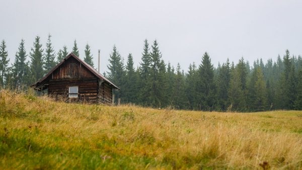 Ancient dwelling nestled high in the majestic mountains.