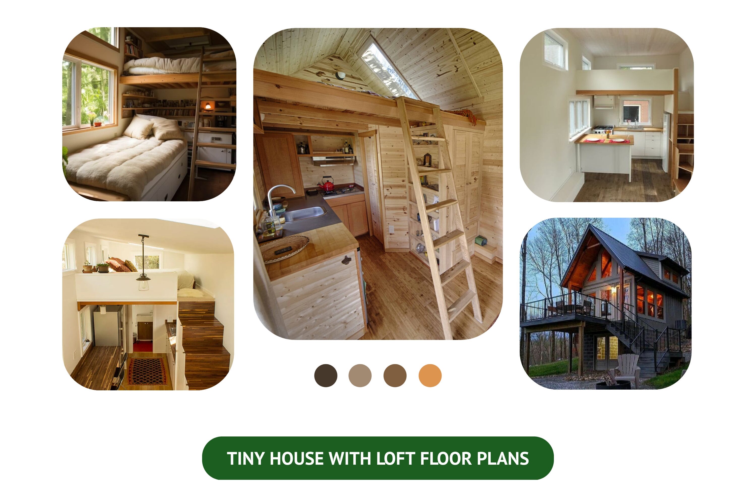 Compact Lofted Tiny House Floor Plans