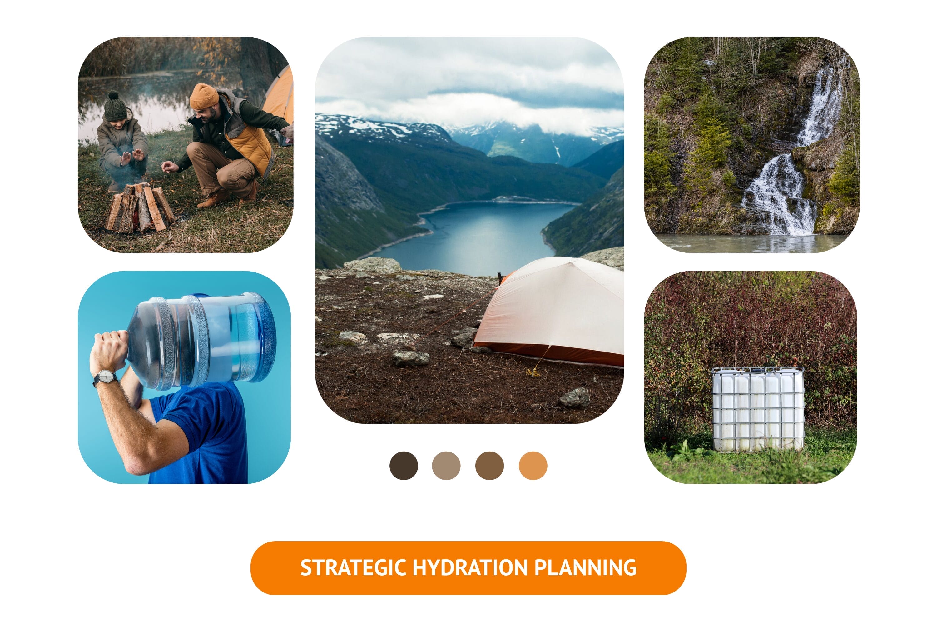 Access to water sources in camping areas