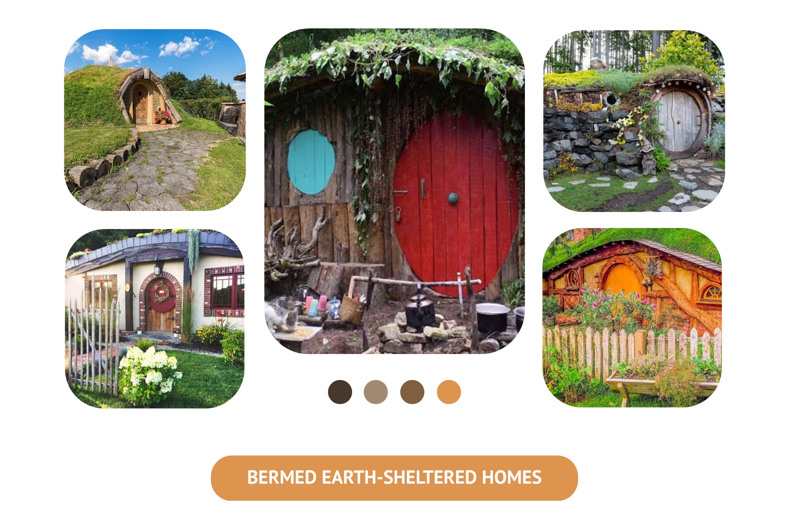 The exterior of a hobbit house