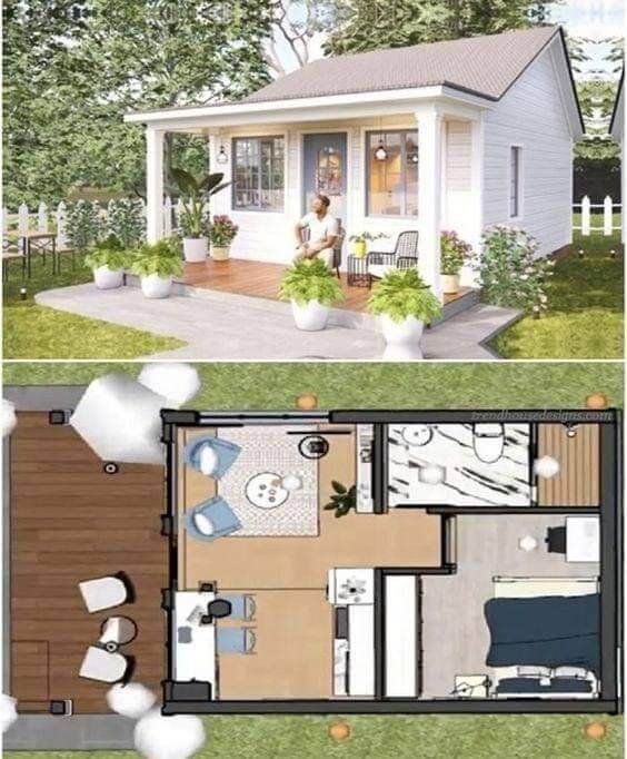 The finest floor plan for a tiny house.