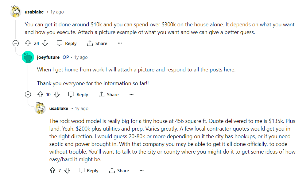 cost of building a tiny house