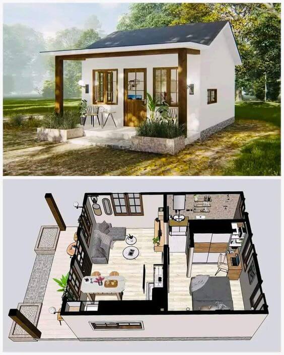 Tiny house floor plans for an 800 sqft home