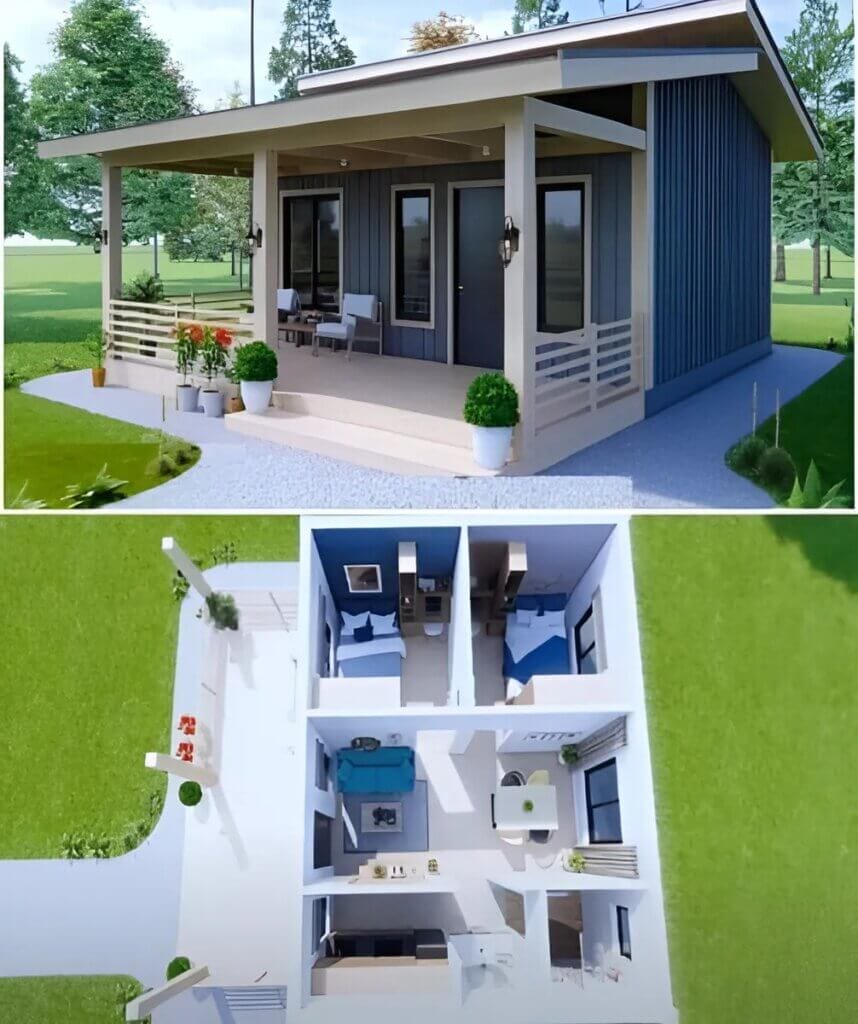 I'd like to see the floor plans for a small house.