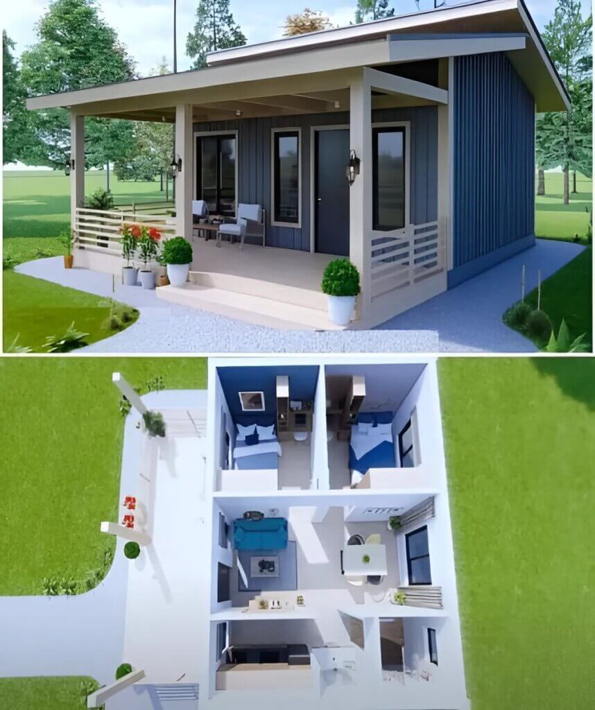 I'd like to see the floor plans for a small house.