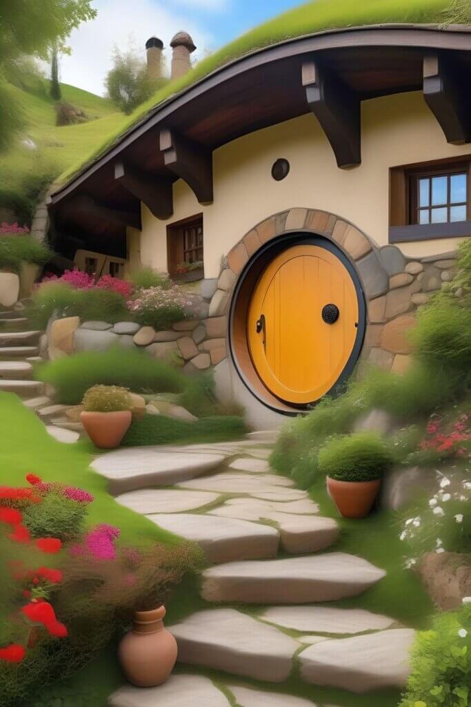 Airbnb with a Hobbit house