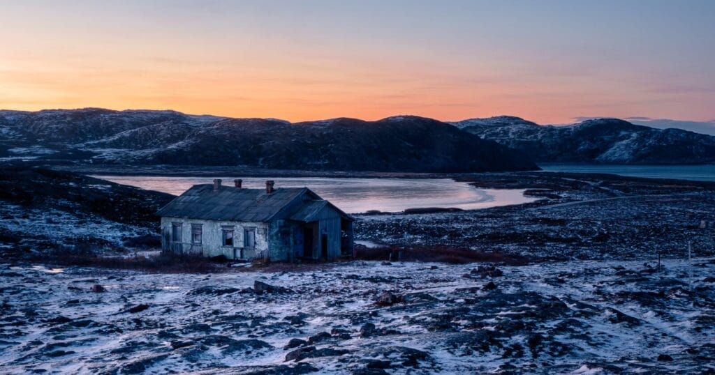 Living in a small shed.