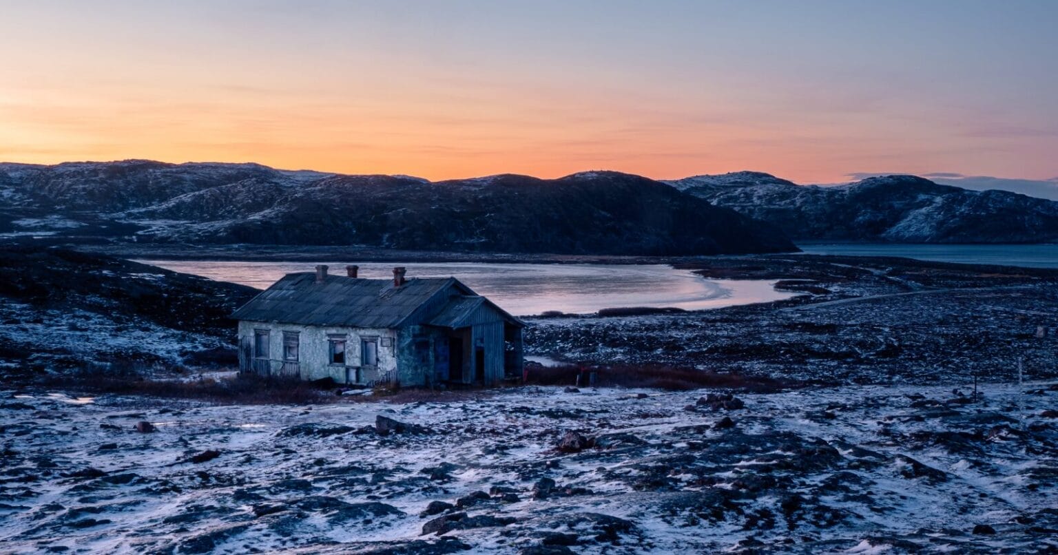 Living in a small shed.