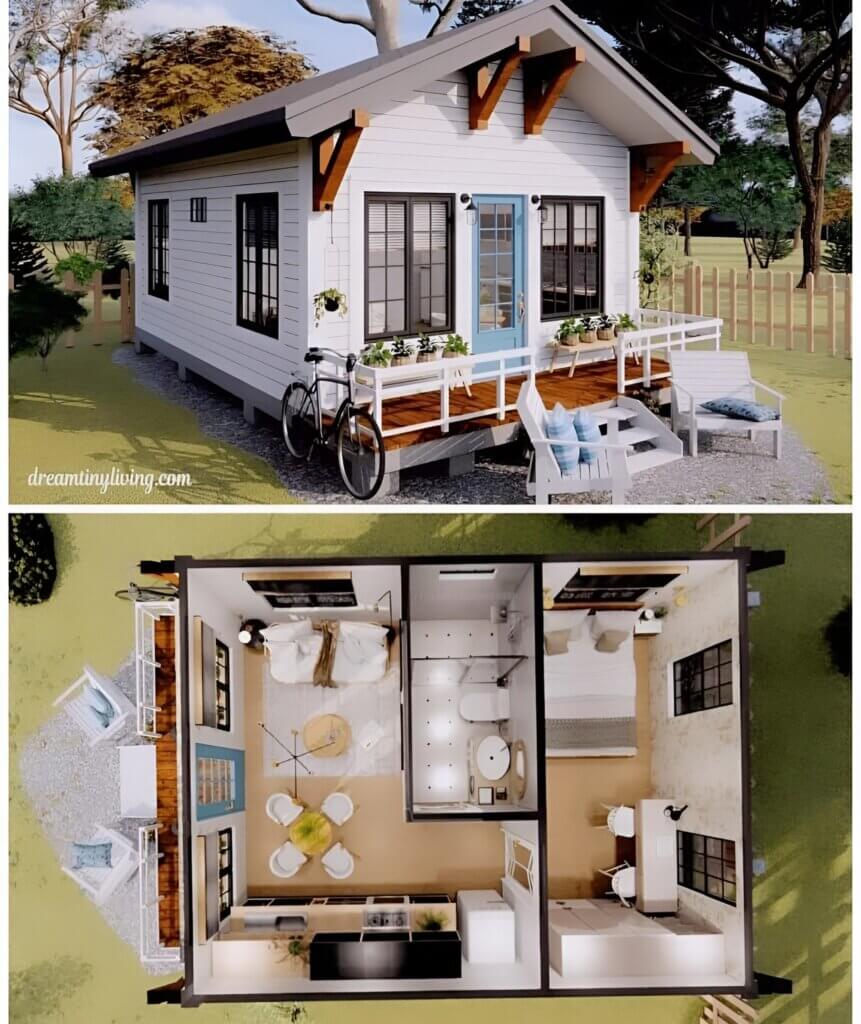 open floor plan tiny house