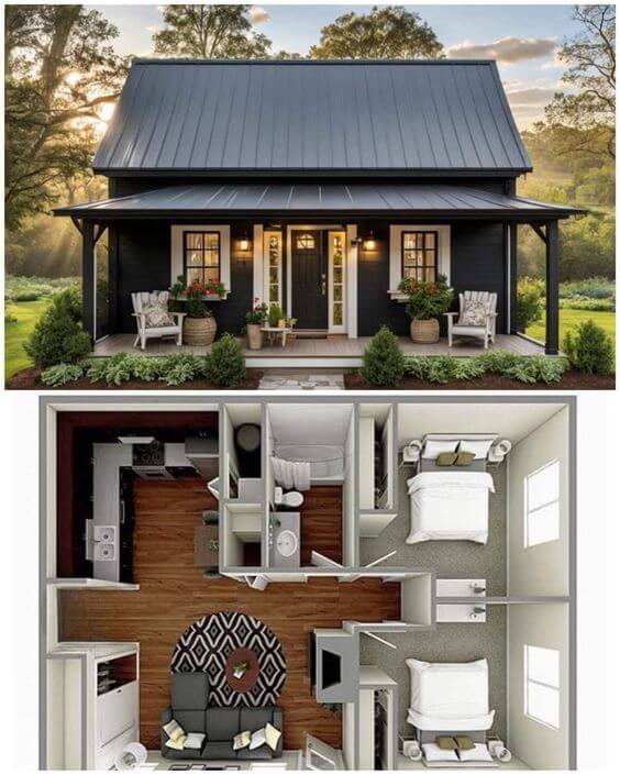 tiny house floor plans one bedroom