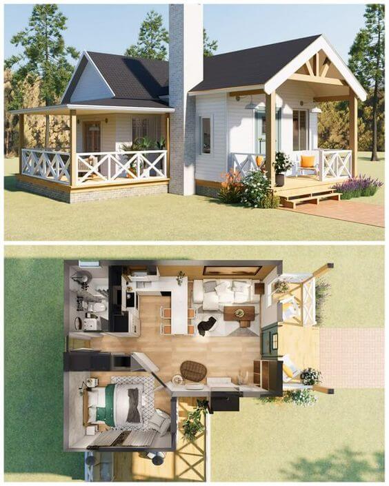tiny house one floor plans