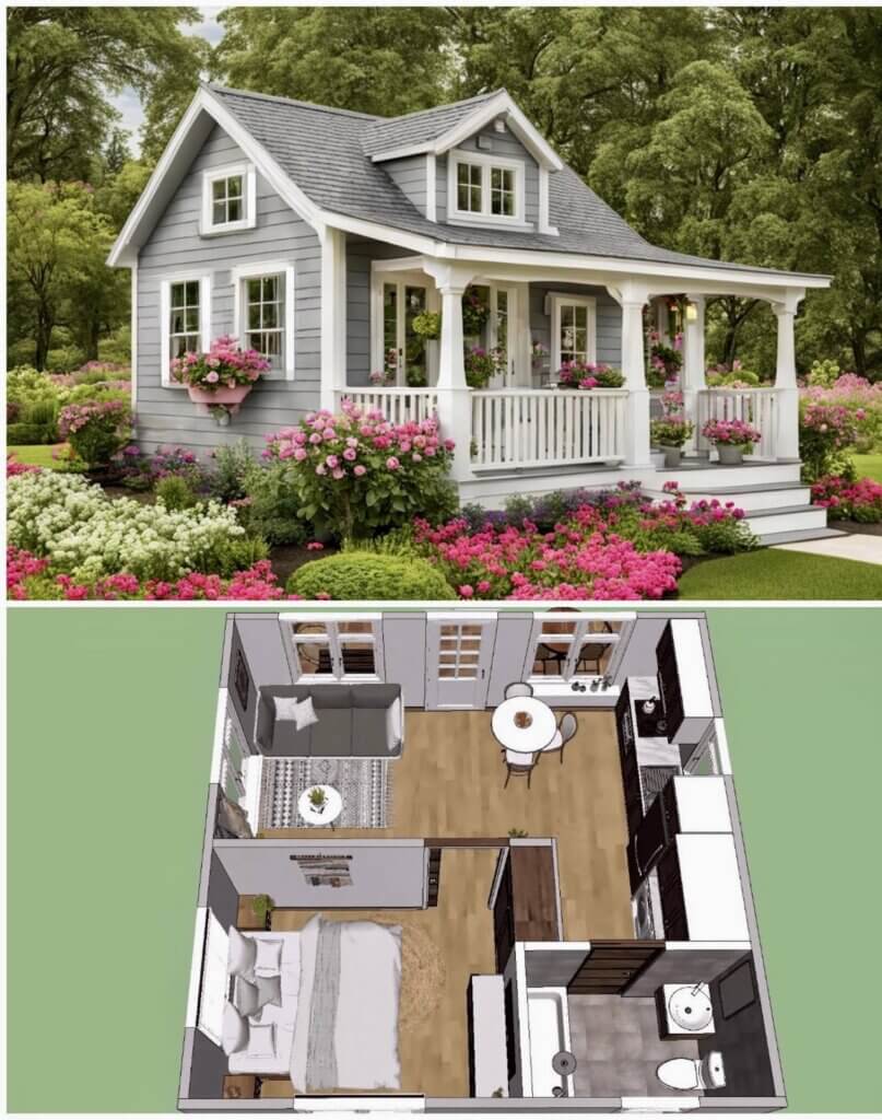 tiny house open floor plan