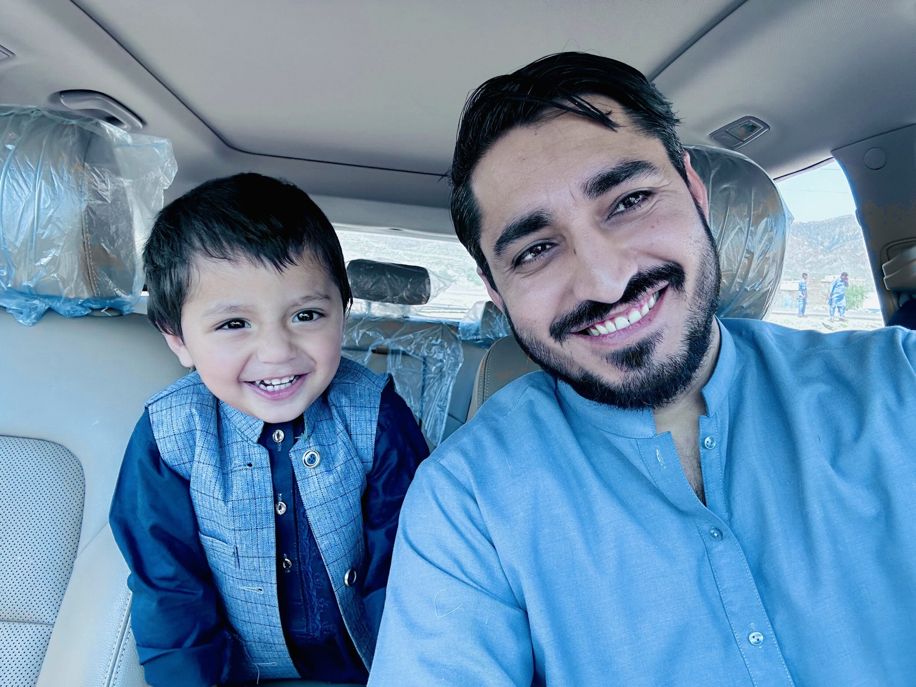 Faheem Rafique and his son
