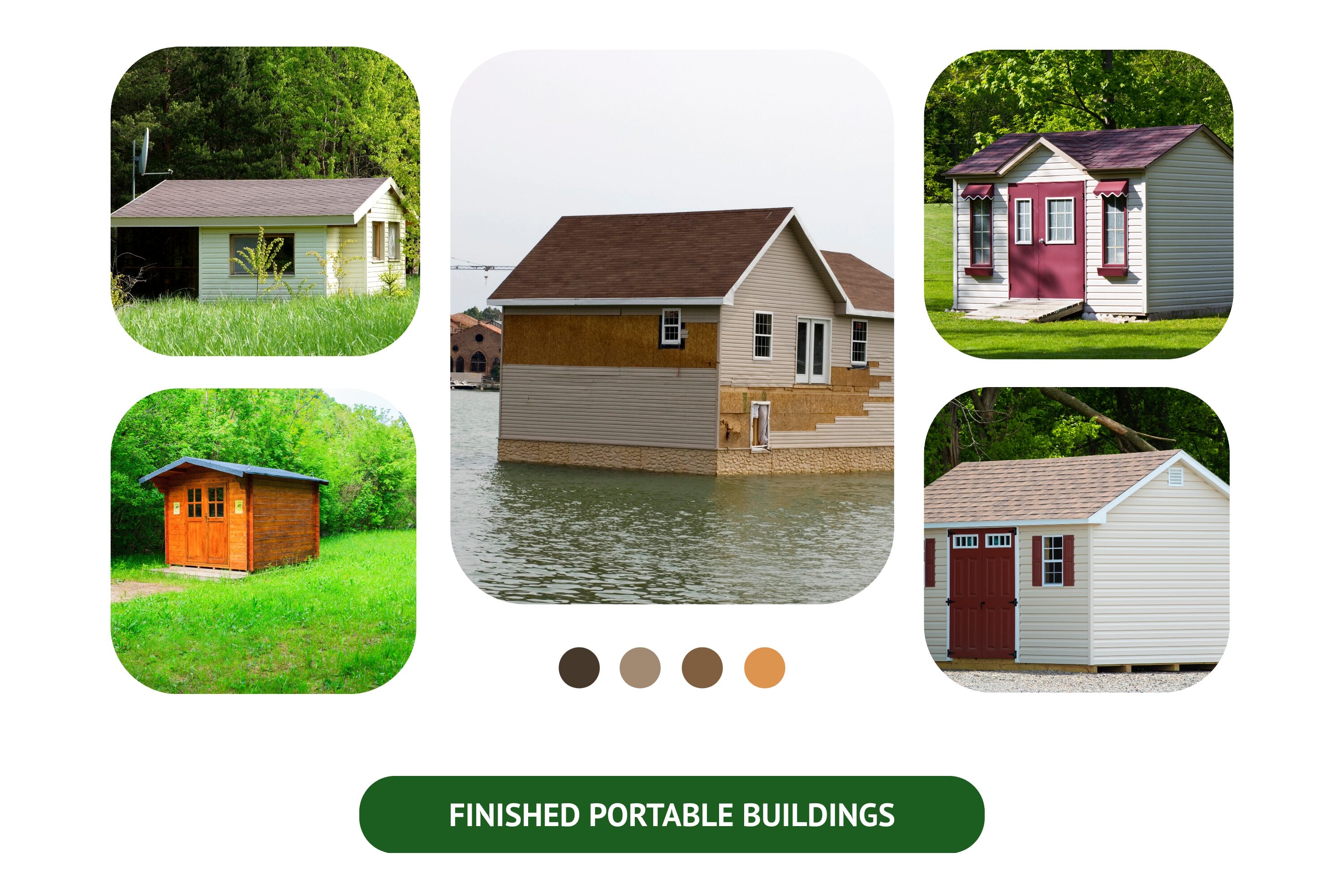 Completed portable structures