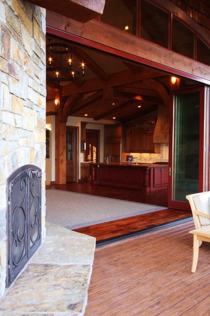 Designing the entryway of a log home