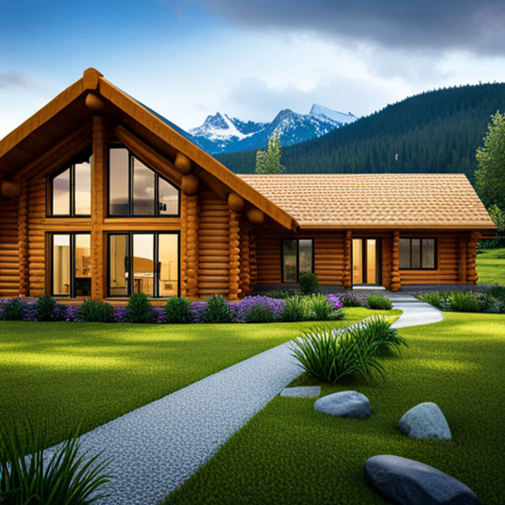modular homes log cabin
