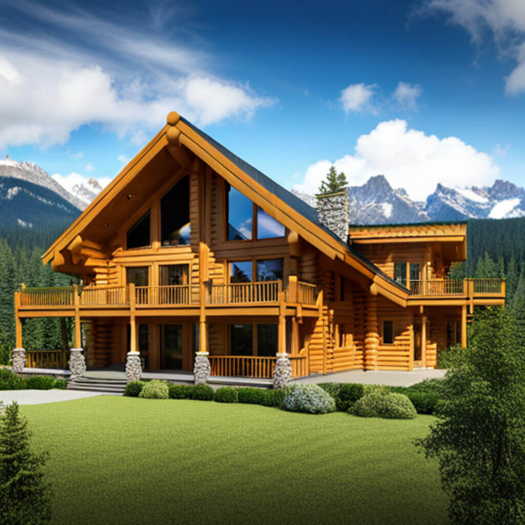 modular home log cabin