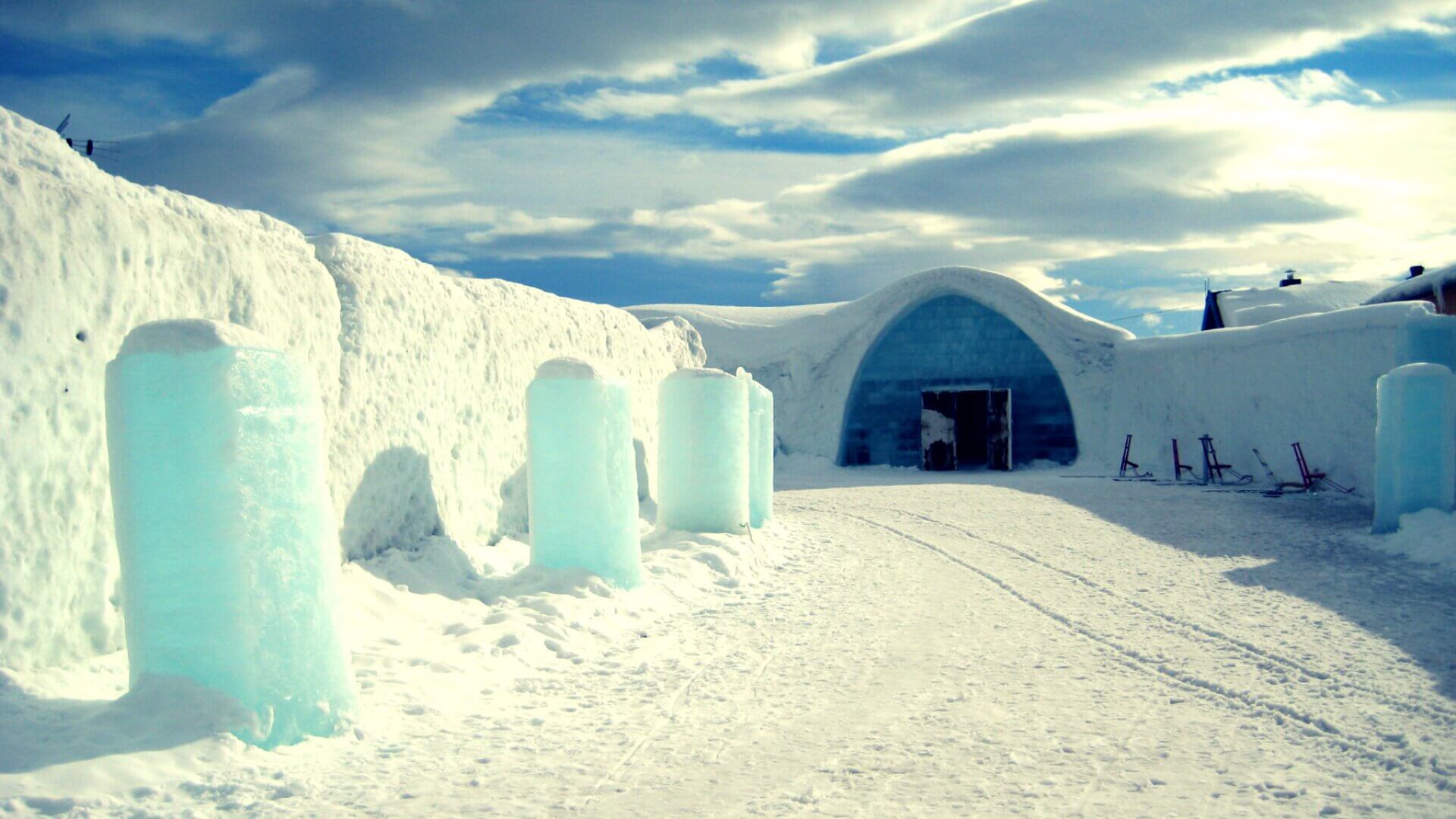 Visit the incredible Aurora Ice Museum located in Alaska.