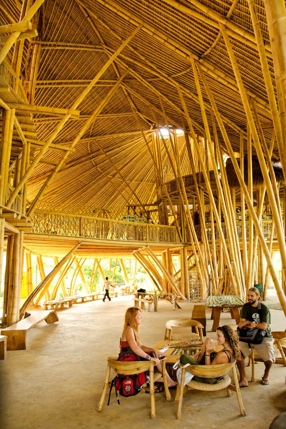 Cabin made of bamboo