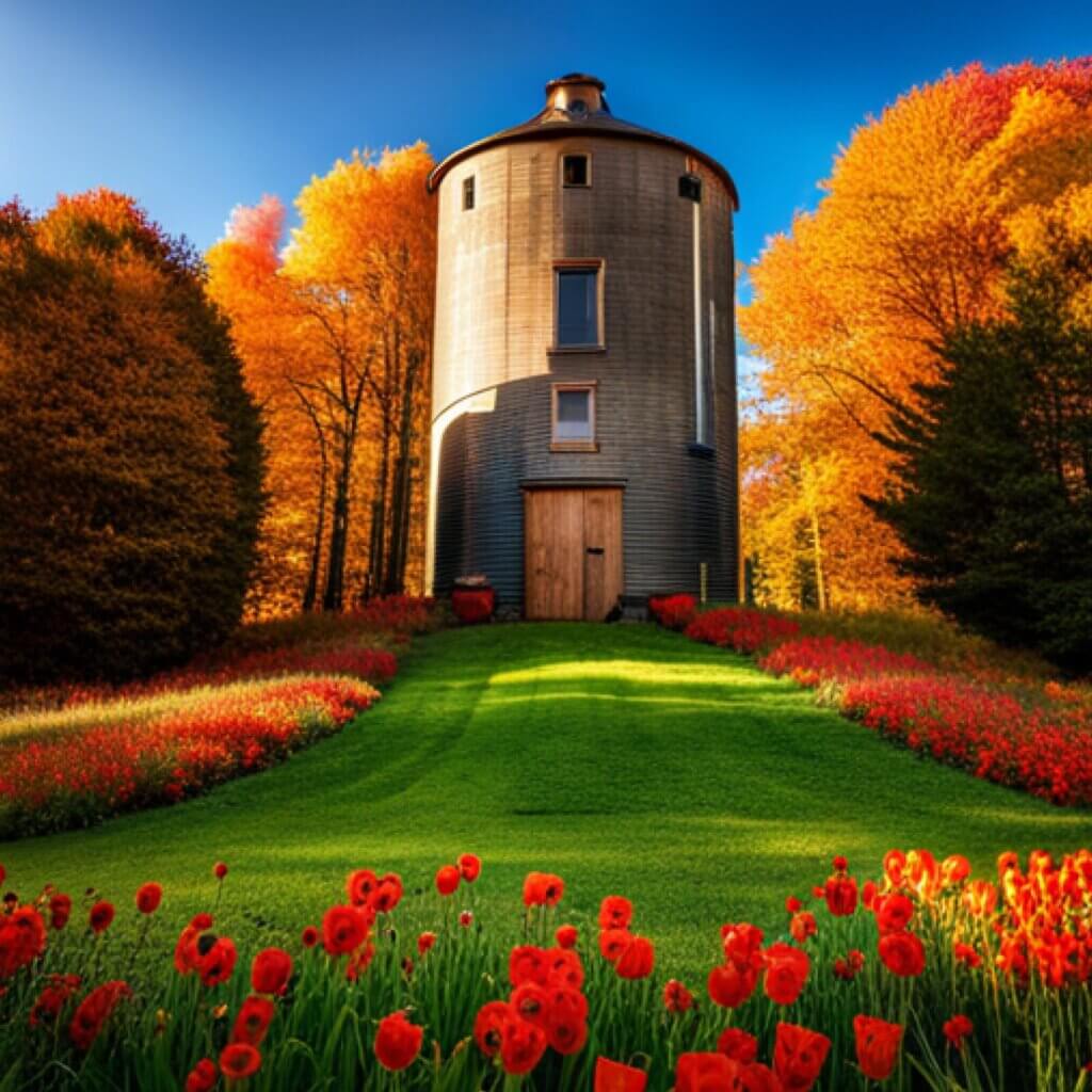 cozy grain silo home