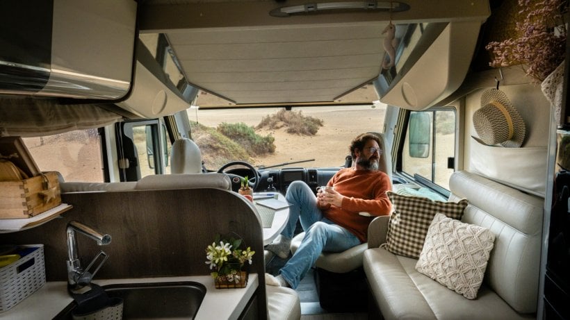 Step inside a luxurious and inviting mobile home