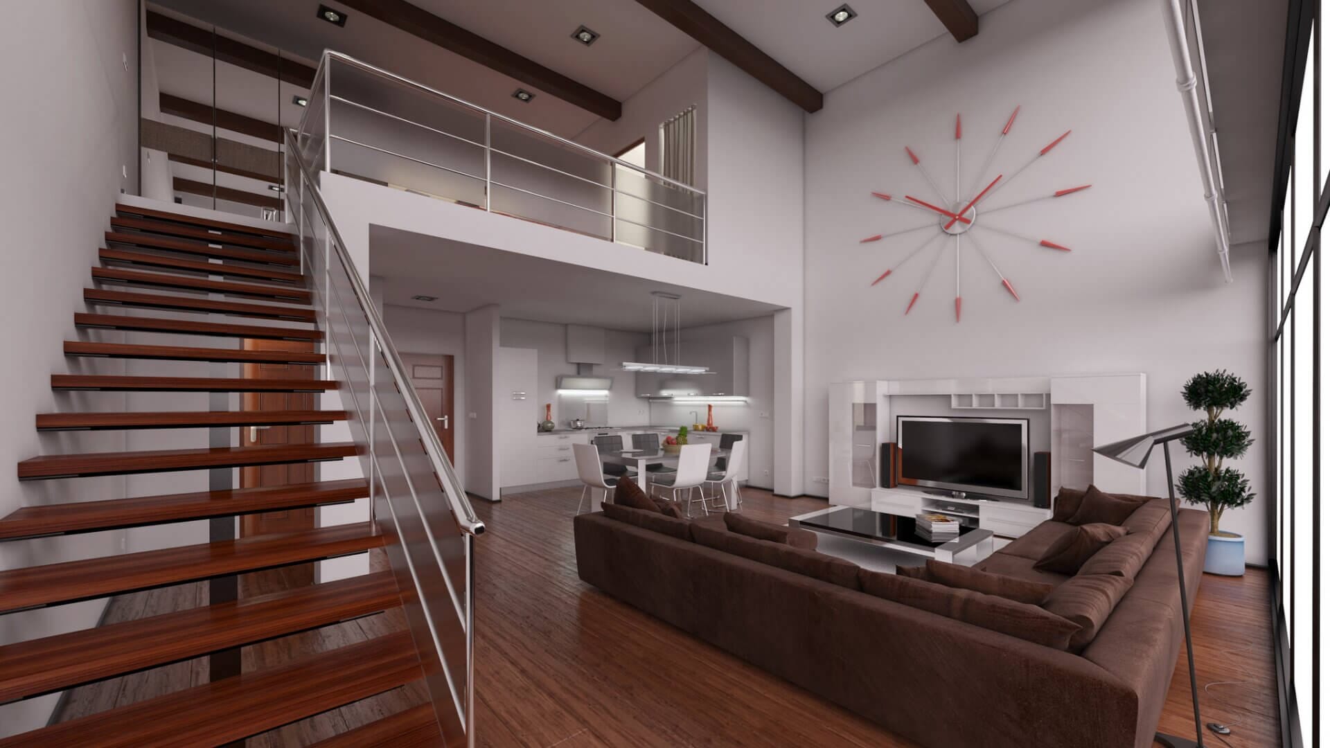 lofted room of a tiny house