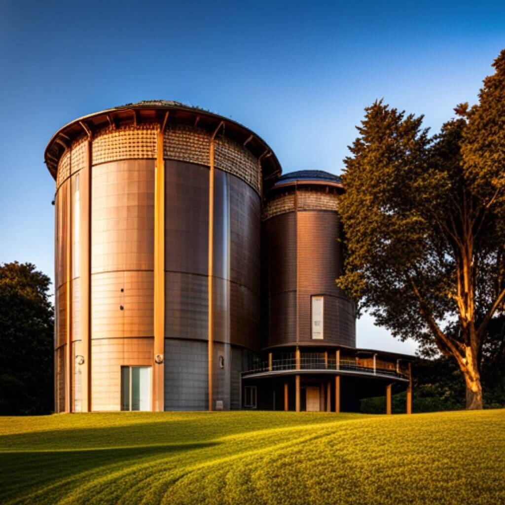 rust metal silo homes