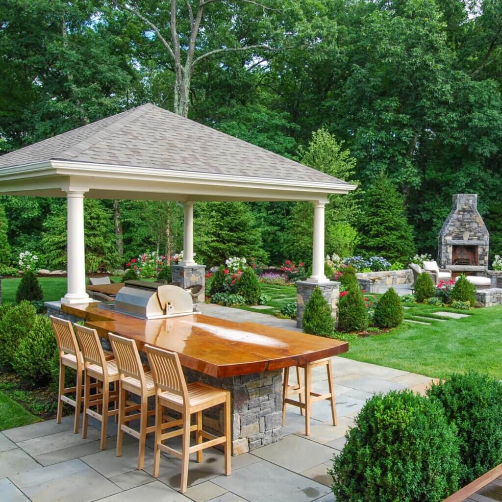 Consider incorporating a garden bench.