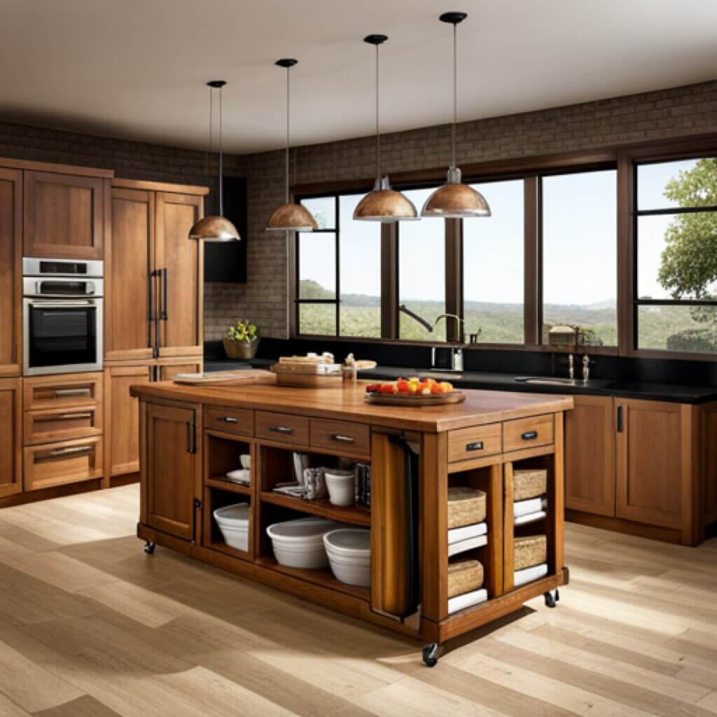 Consider incorporating a kitchen island into your space.