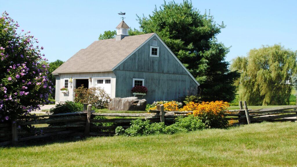 Country Barn in a Rural Farm Setting