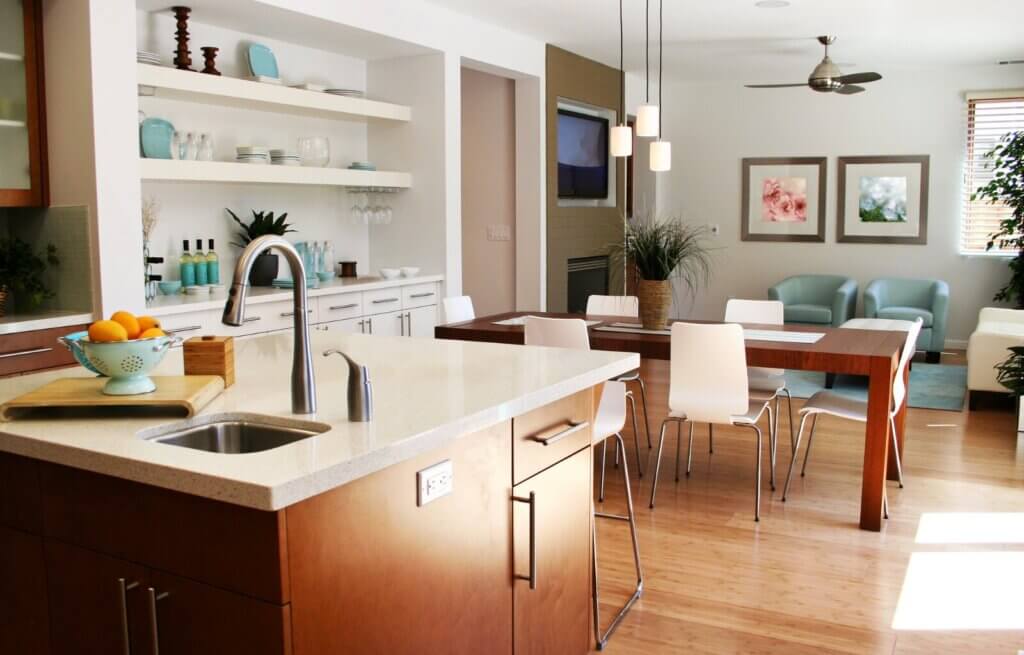 Enhance your kitchen's functionality by adding a stylish breakfast bar.