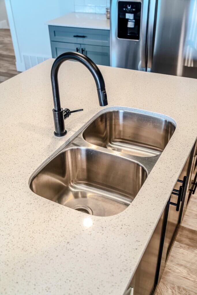 Install a double-bowl sink in your kitchen remodel ideas