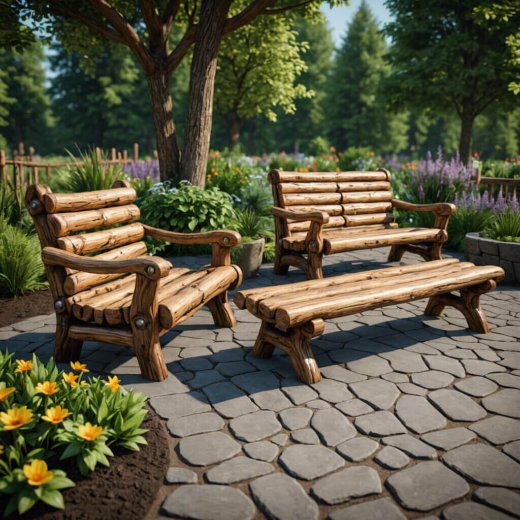 Stylish Benches and Comfortable Loungers