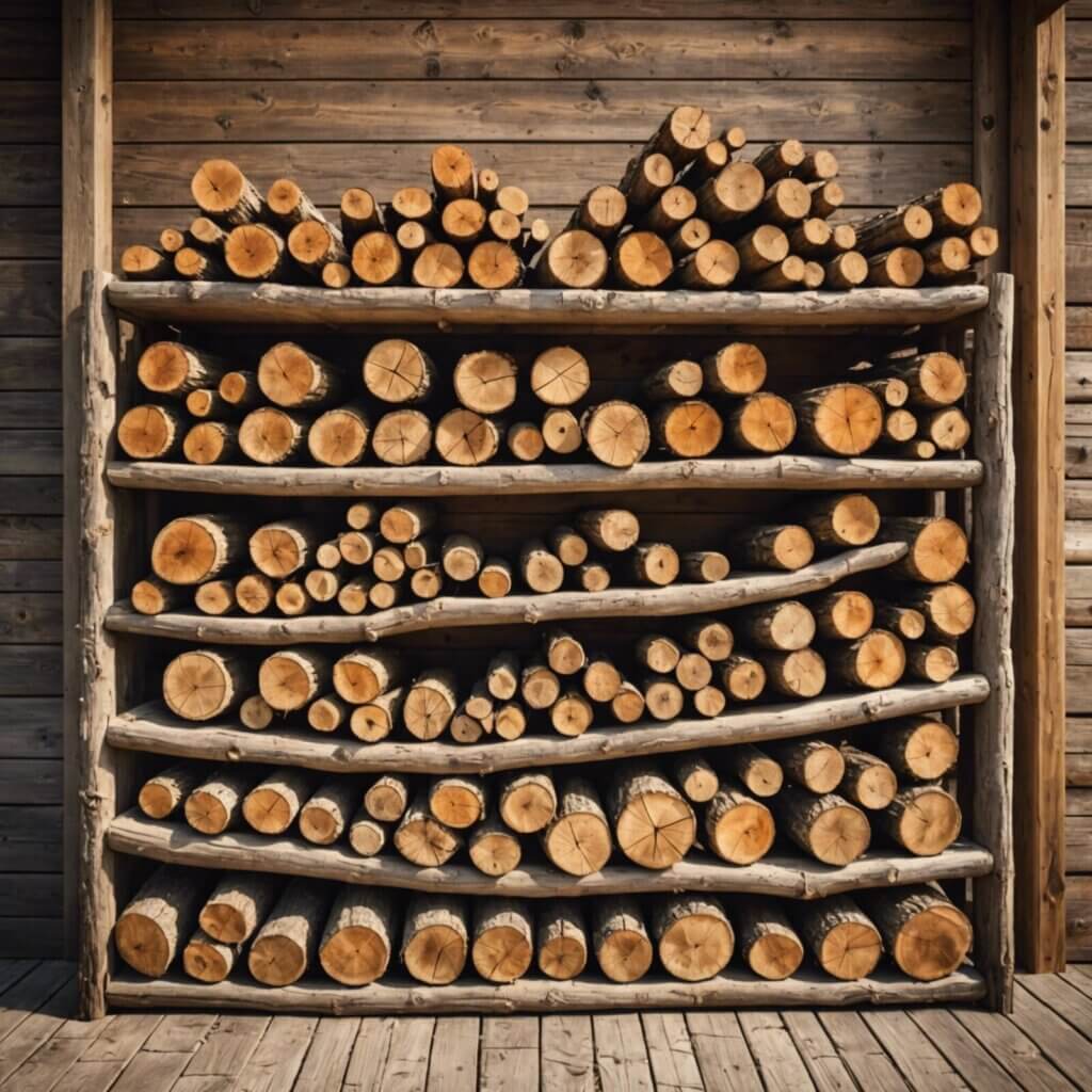Rack for Storing Firewood Logs