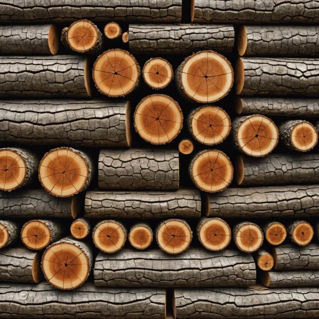 Art made from log.