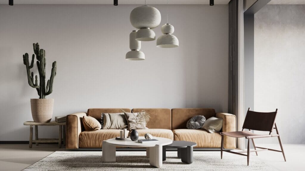 Choose sleek furniture.