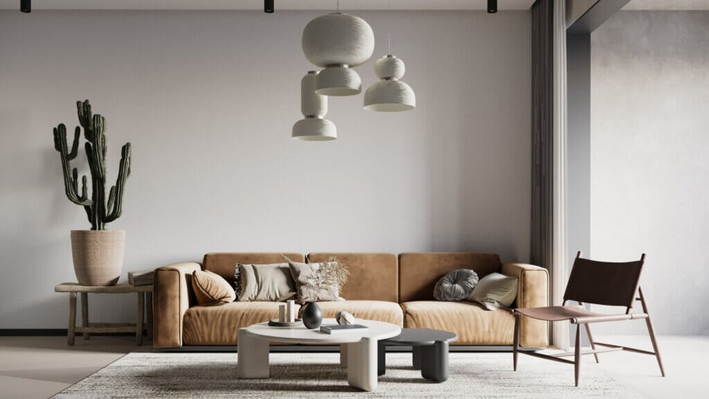 Choose sleek furniture.