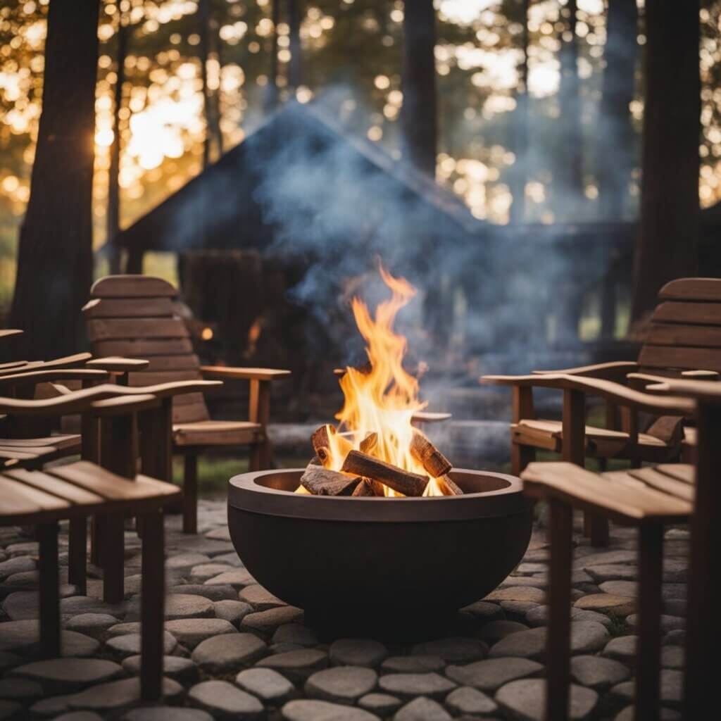 I would like to have a stone fire pit.