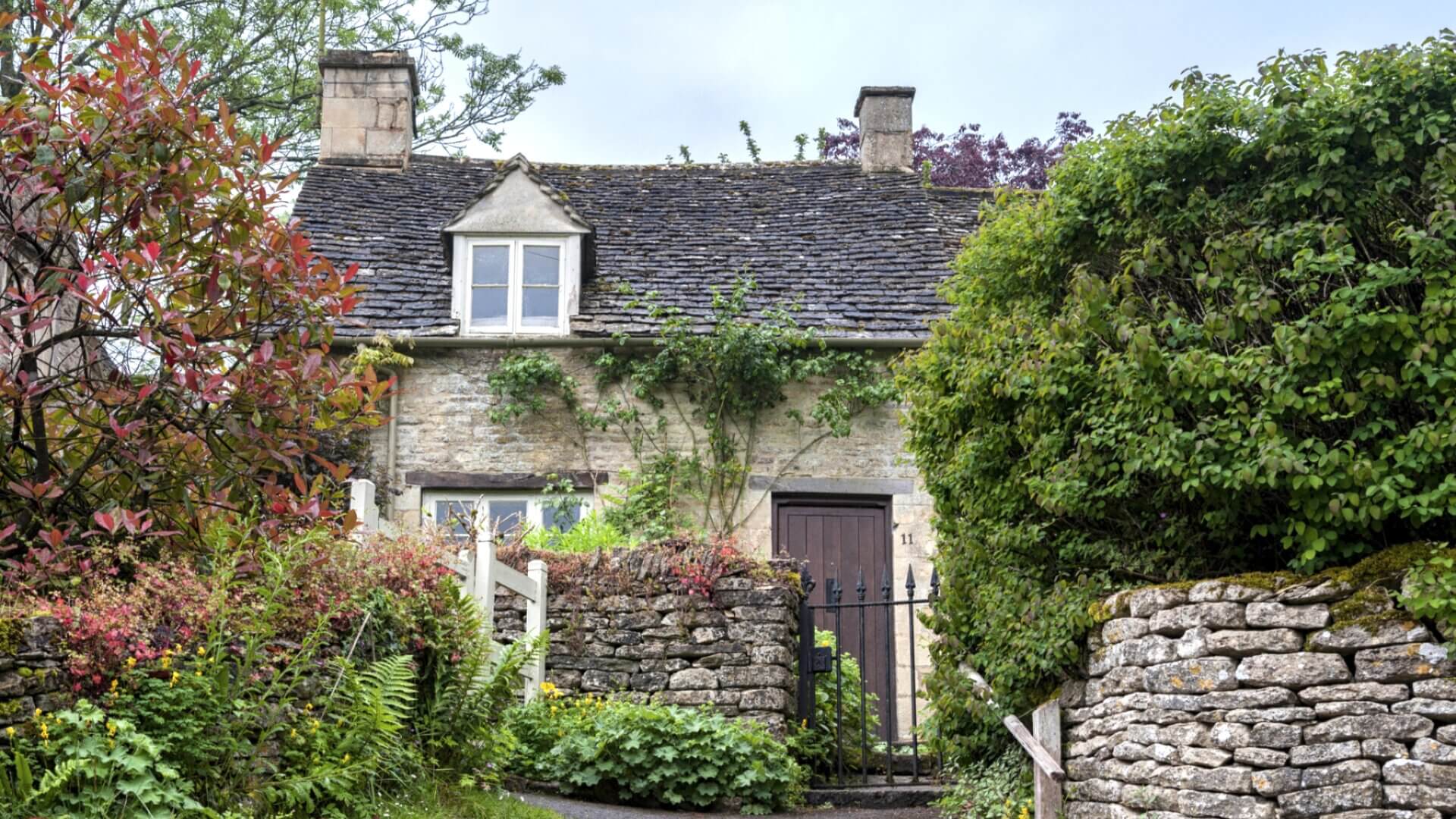 The quaint stone cottages