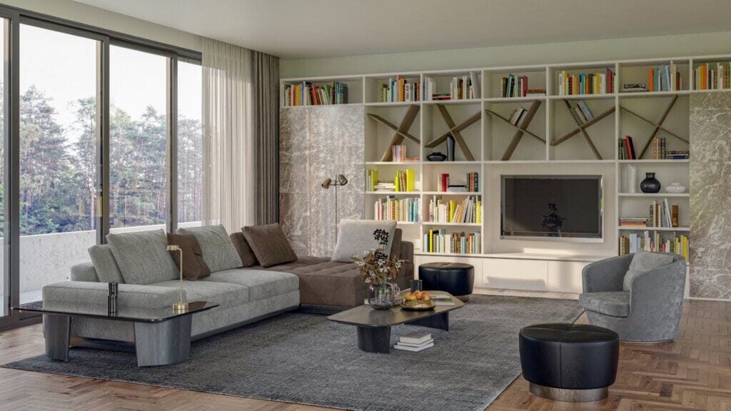 Make the most of corner spaces.