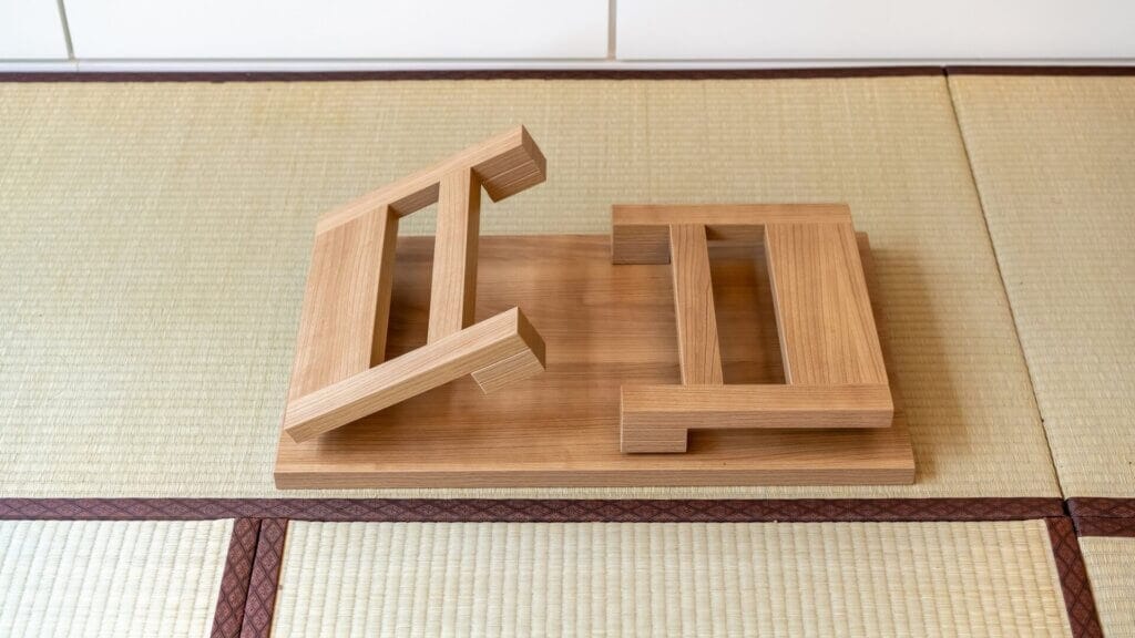 Folding wooden table