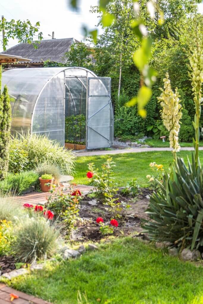 an amazing idea for a greenhouse shed.