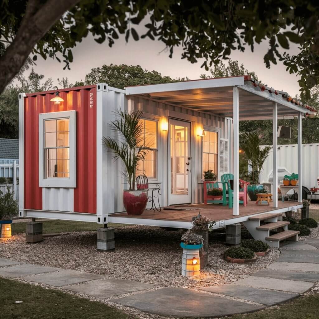 Houses made from shipping containers are an innovative and sustainable housing solution.