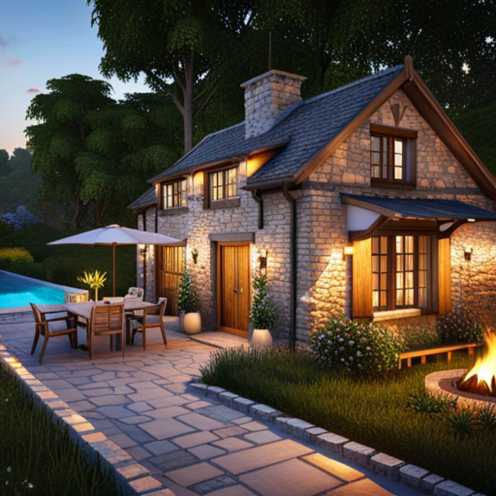 Stone cottages are an excellent option for those seeking a cozy and compact living space.