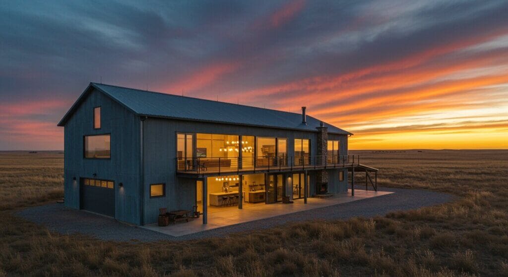 Industrial Chic Metal Barn Transformation