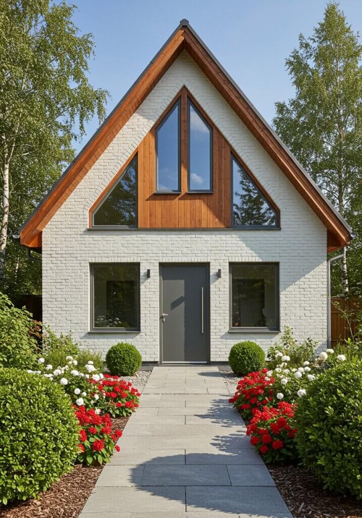 Chic Scandinavian Tiny Brick Cottage