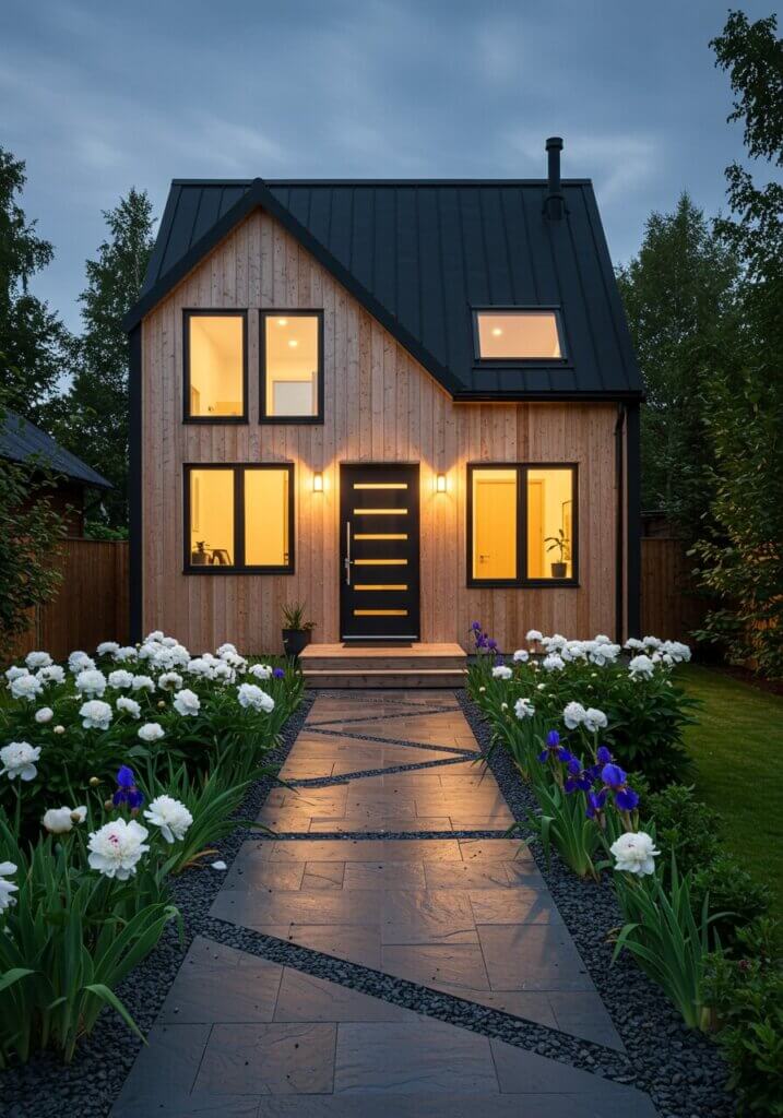 Geometric Scandinavian Tiny House Glow