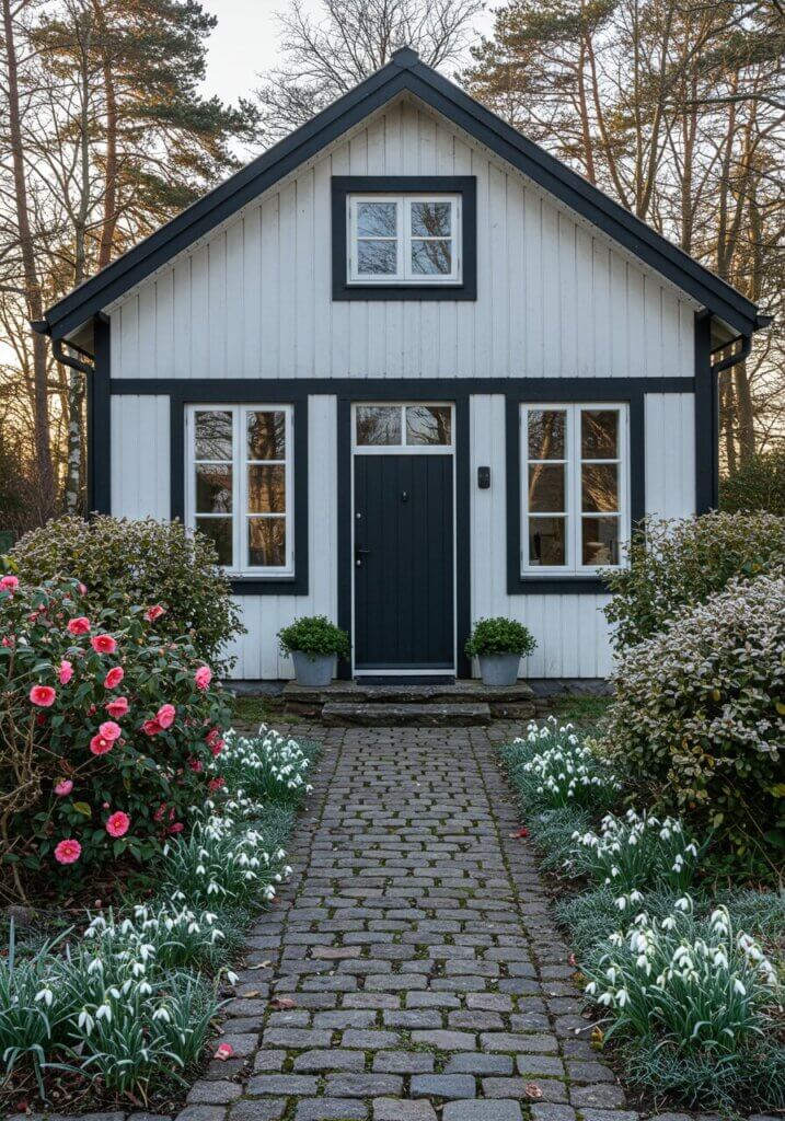 Winter-Chic Scandinavian Tiny Cottage