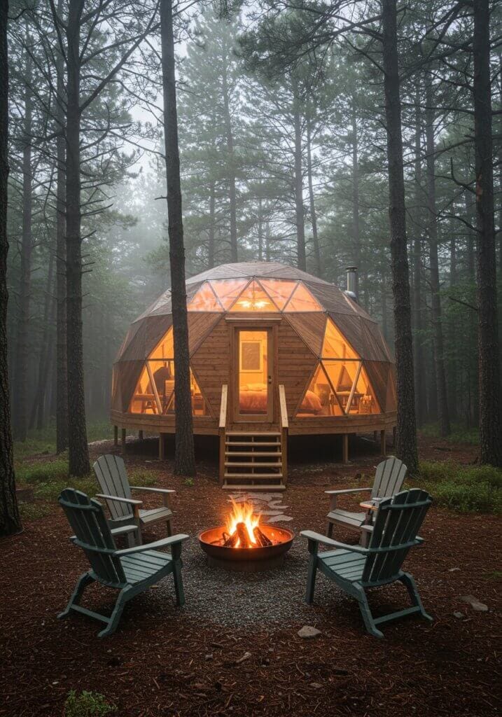 Cozy Dome Cabin Nestled in the Woods